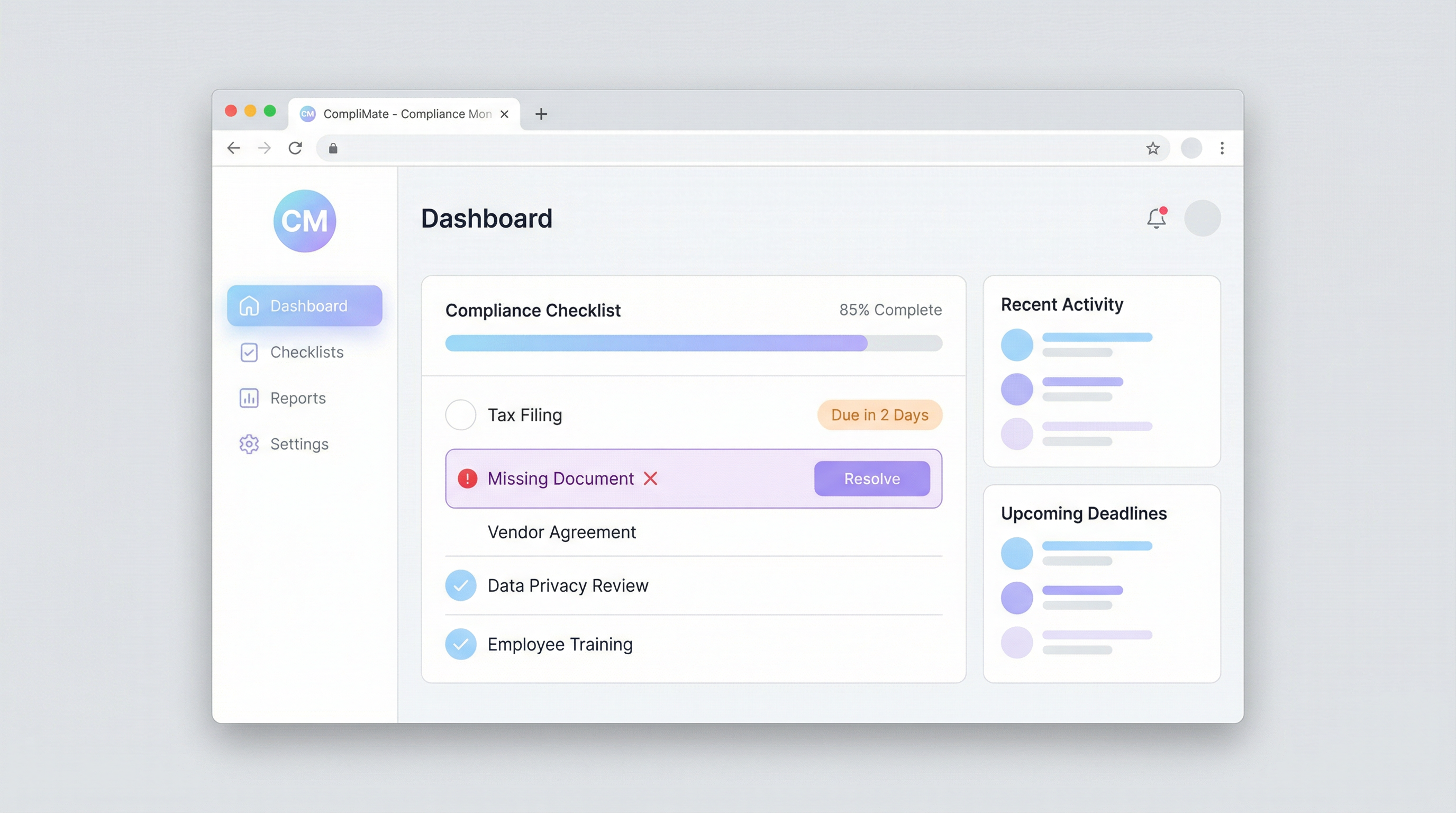 STATUTORY COMPLIANCE: Never Miss