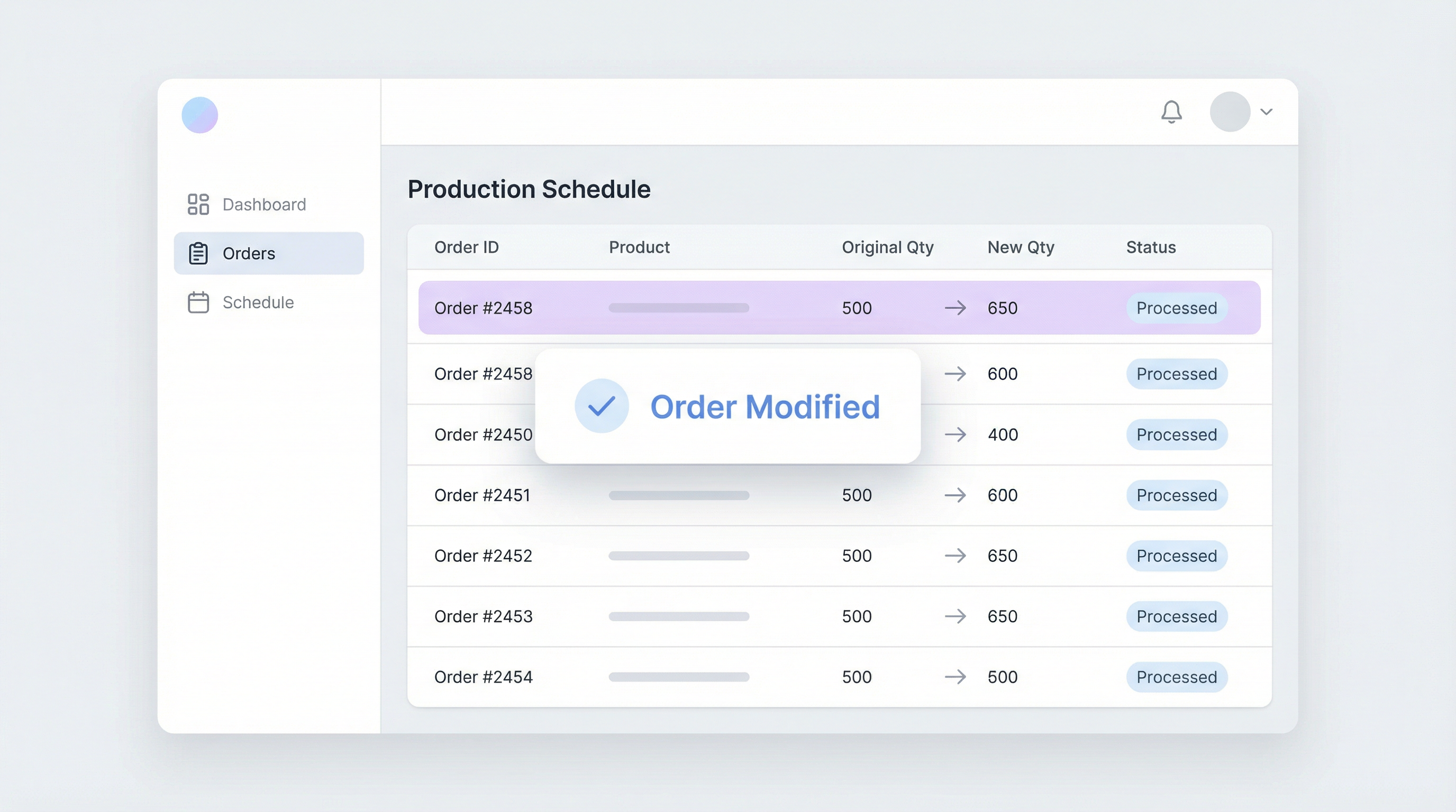 ORDER MODIFICATION: Handle Changes Instantly